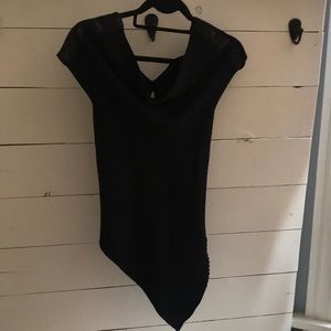 Sexy black tank or off shoulder cowl neck